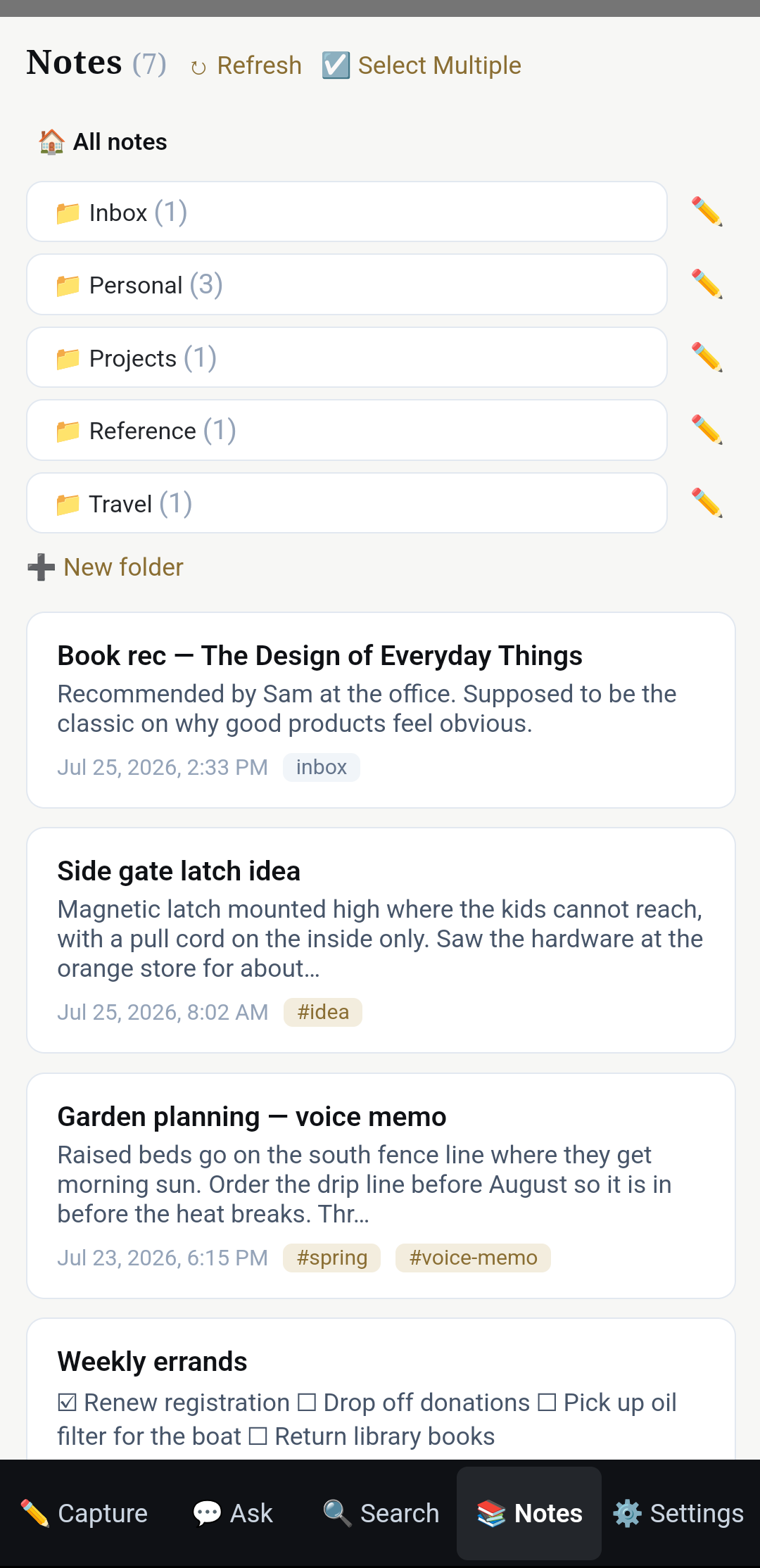 Clarity Atlas on Android — the same notes, synced